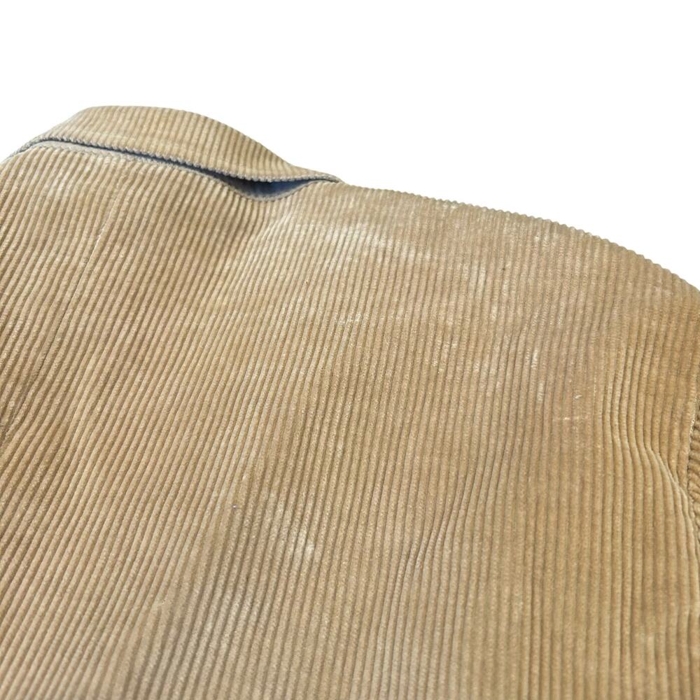 Tan Corduroy Blazer Suede Shoulder Patch 2 Button 44R - Picture 13 of 14